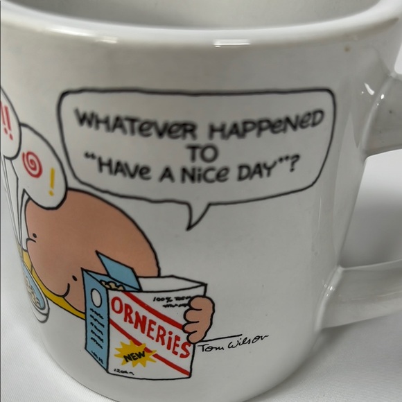 Vintage American Greeting Ziggy Orneries Cereal Ceramic Coffee Mug Cartoon 80's‎ - Picture 2 of 5
